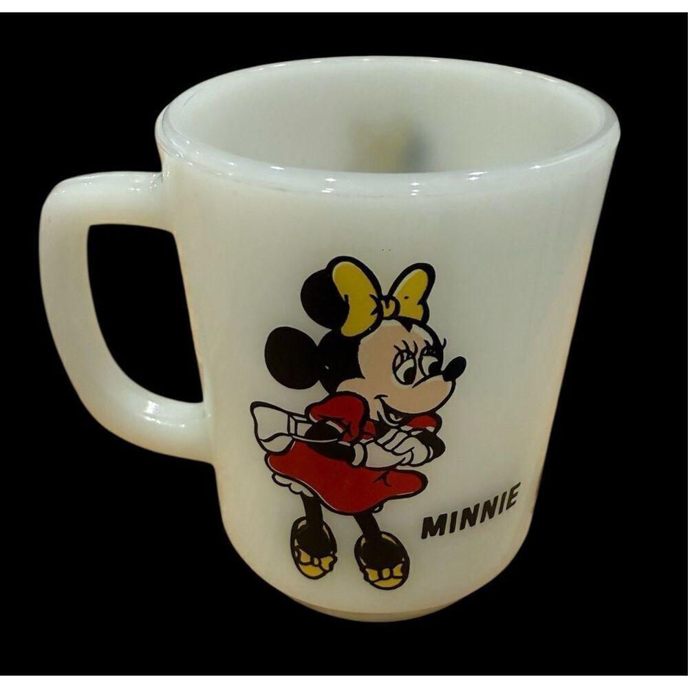 Vintage Pepsi/Disney Collab Minnie Mouse Milk Glass Mug 1970’s - Picture 2 of 7